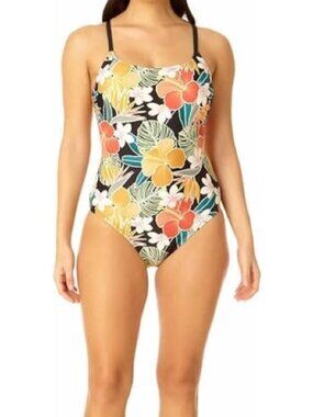Hurley One Piece Swimsuit Tropical Floral Print NEW Size Large